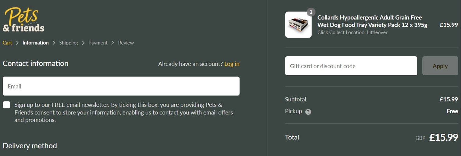 Pets & Friends discount code box