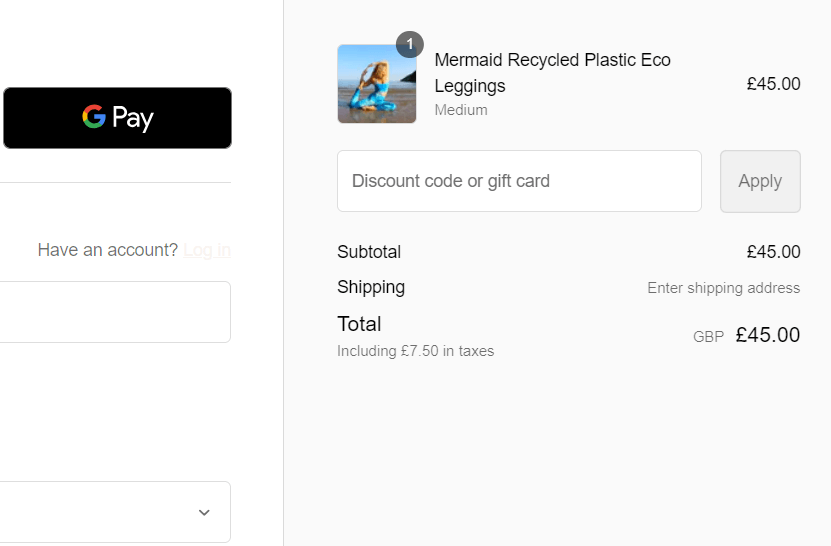 Planet Warrior discount code box within shopping basket picture