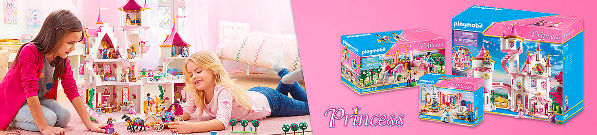 Playmobil Princess Produkte wie pinkes Schloss und Prinzessinnen Figuren