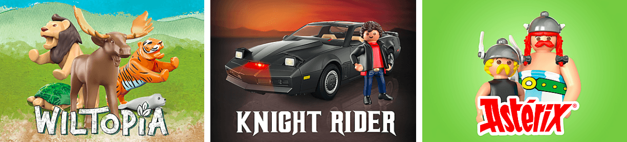 Playmobil der Reihen Wiltopia, Knight Rider und Asterix