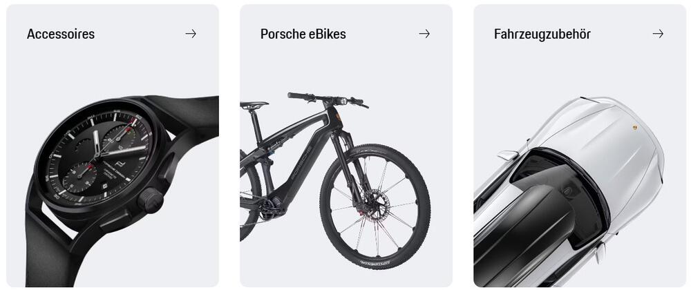 Porsche Uhren, E-Bikes und Fahrzeugzubehör im Online-Shop