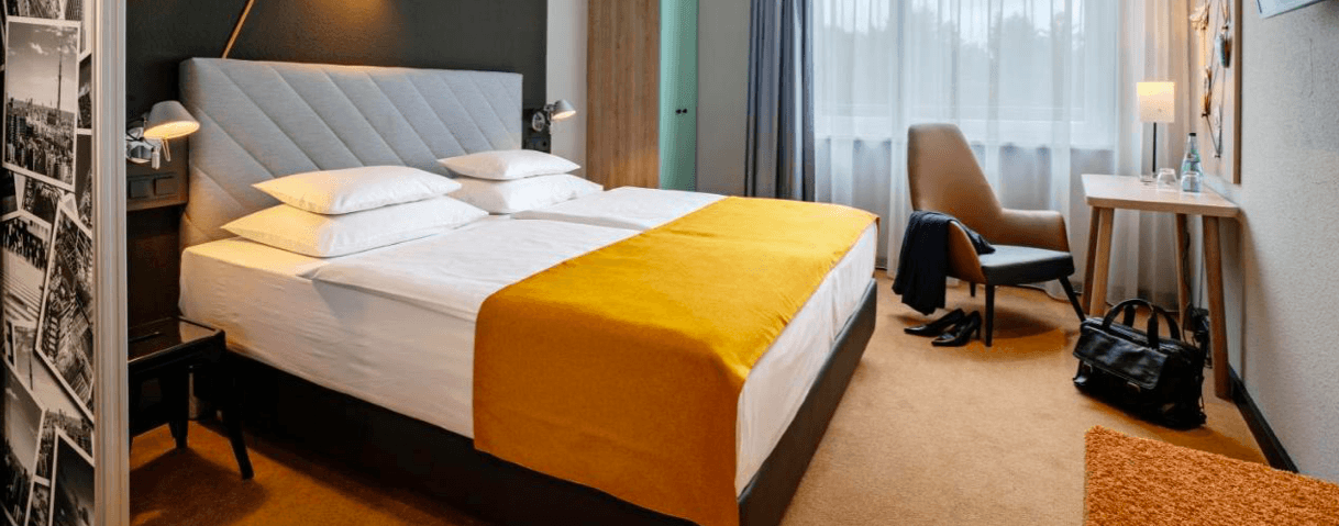 Ein Zimmer im Premier Inn Müchen Messe