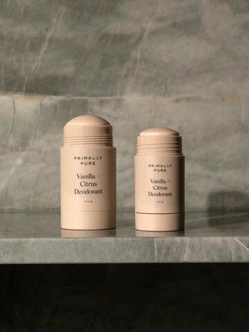 a pair of primally pure deodorant