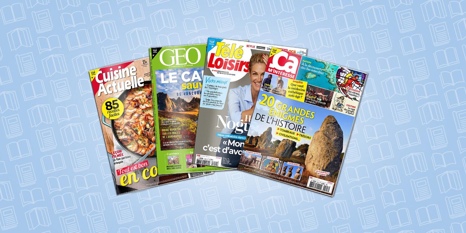 Eventails de magazines disponibles sur Prismashop