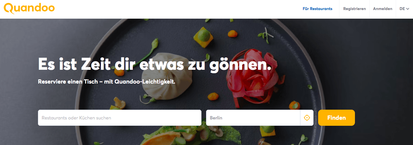 Buche deinen nächsten Restaurantbesuch bei Quandoo einfach und schnell