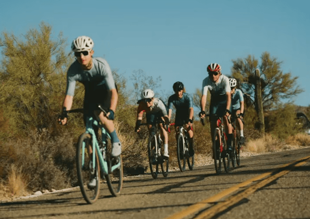Cyclists wearing Pearl Izumi cycling gear