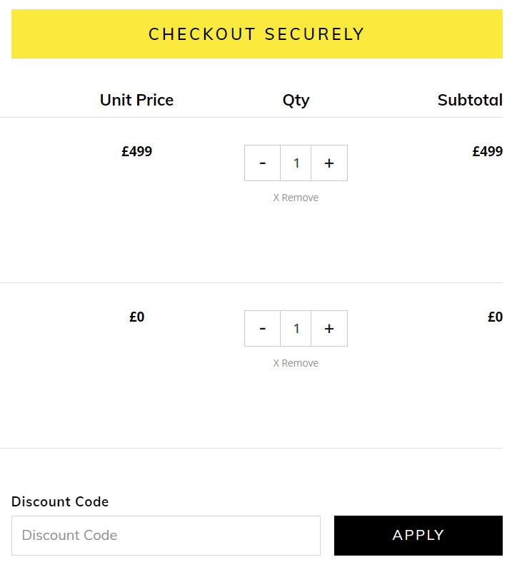 Rattan Direct discount code box within shopping basket