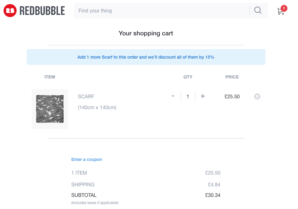 Redbubble discount code redeem box