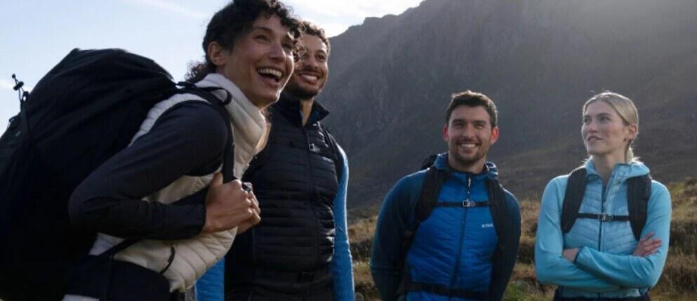 Regatta offers image showing two women wearing jackets and coats against a blue backdrop