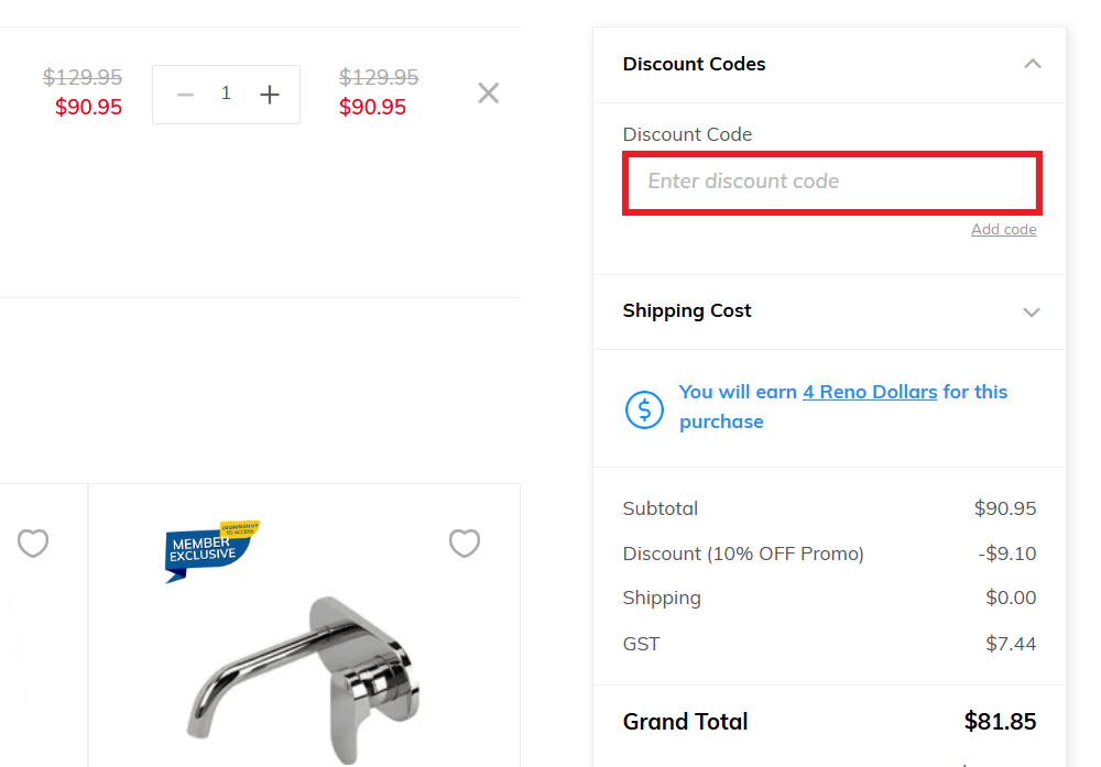 Renovator Store discount code box image