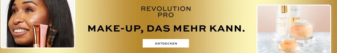 goldenes Banner mit Frau und der Revolution Pro Serie