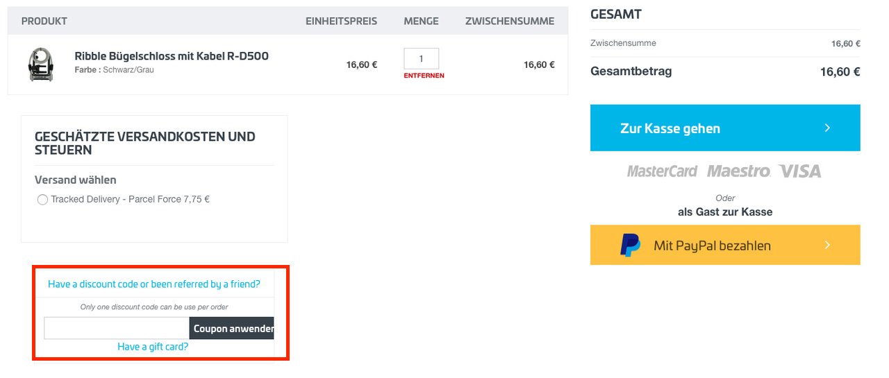 Ribble-Gutschein einlösen beim Online-Kauf von Fahrrädern