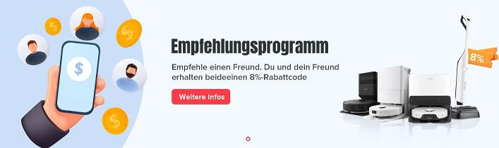8% Roborock Rabattcode im Empfehlungsprogramm
