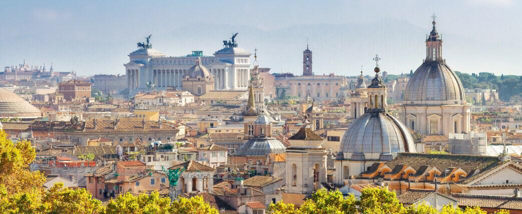 Rome image showing a wide aspect showing a wide view of the city