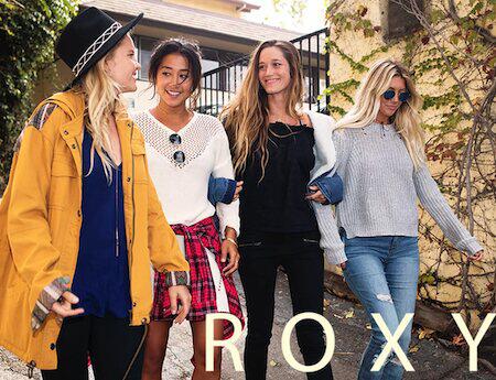 Roxy women in casual outfits
