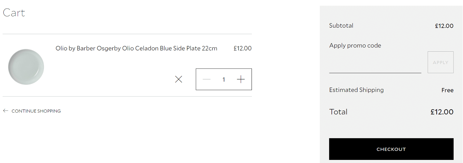 Royal Doulton discount codes box - checkout