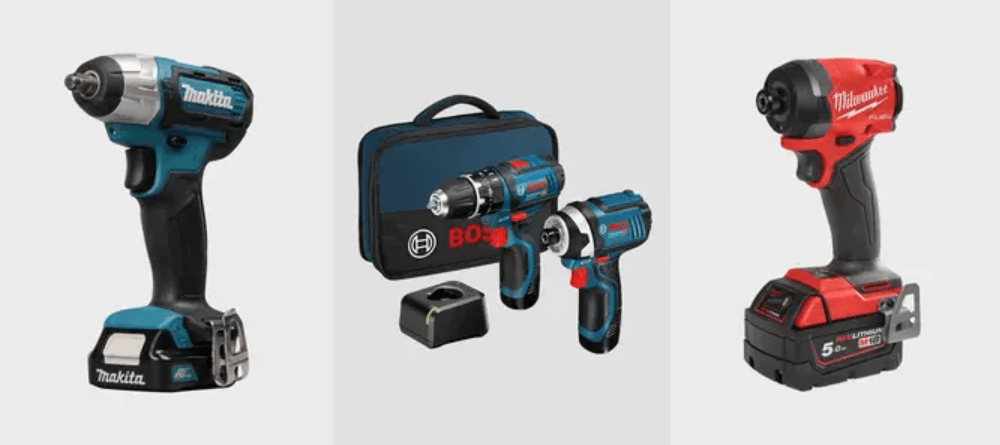 RS offers page banner showing three different types of drill