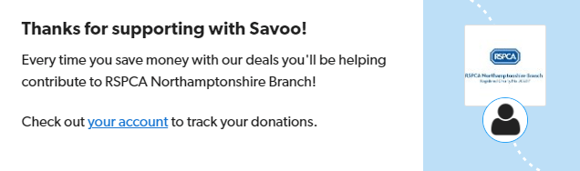 Signing up to support RSPCA Northamptonshire Branch with Savoo