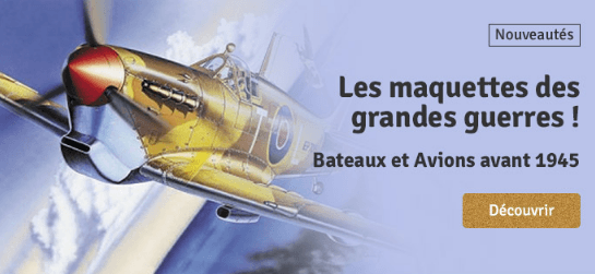 bannière Rue des Maquettes montrant une maquette d&apos;avion