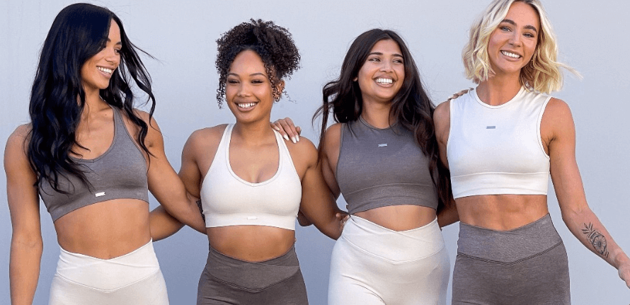 Ryderwear savings page image. Banner features a photo of 4 women wearing grey and white athletic clothing