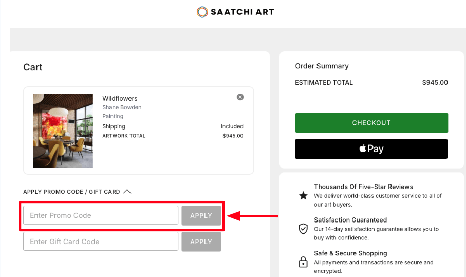 Saatchi Art coupon box