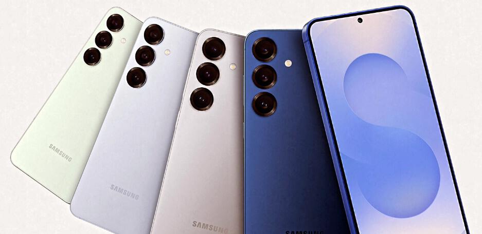 Samsung deals banner showing five Galaxy smartphones in different colours