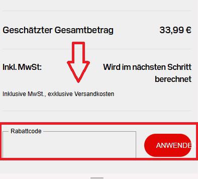 Screenshot-Ansicht um deinen Sanskit Gutschein einzugeben