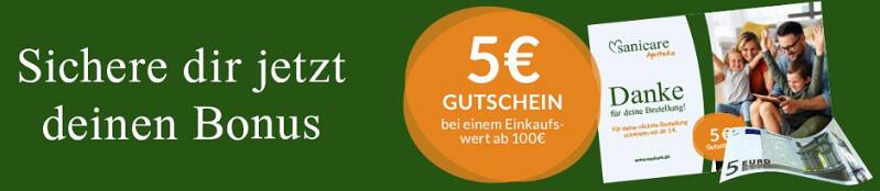 5 Euro Bestellbonus bei Sanicare