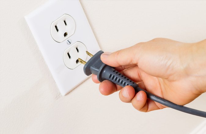 Unplug unused electronics and appliances