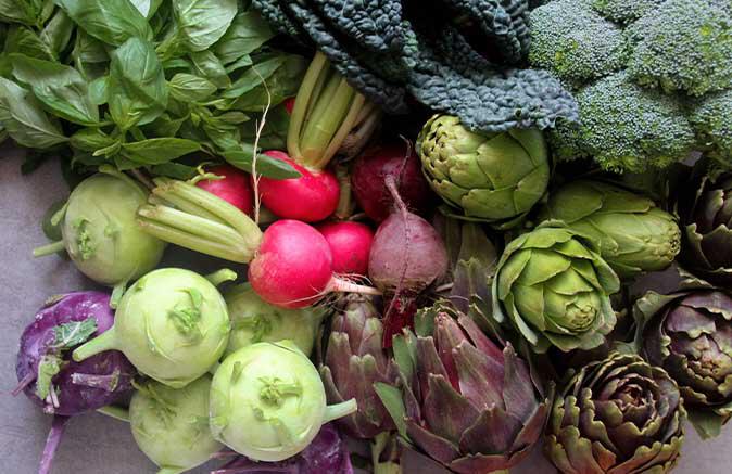 Spring vegetable platter