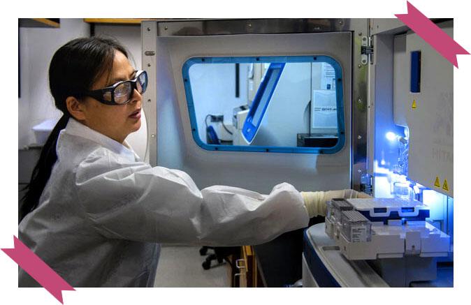 Scientist doing research