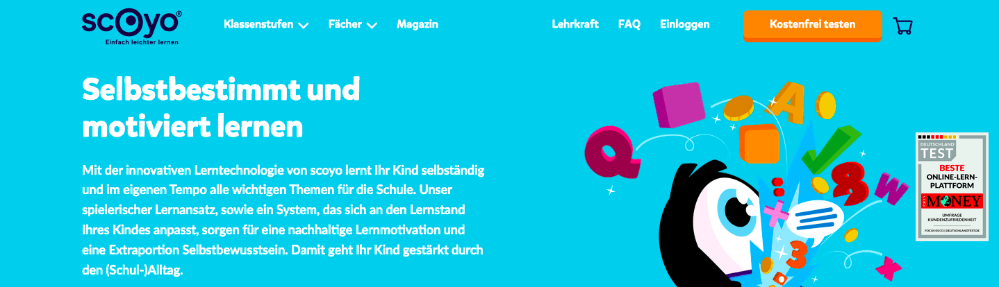 Scoyo Online Plattform jetzt kostenlos für 7 Tage testen