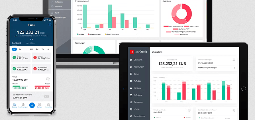 Einfache und schnelle Buchhaltung mit sevDesk online