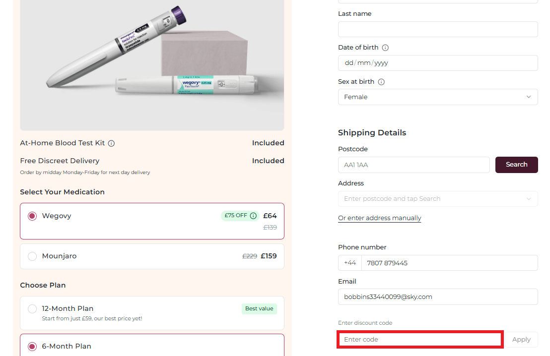 SheMed discount code box redemption