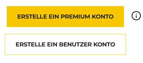 Buttons um bei shop4runners Premium-Konto oder Benutzerkonto zu erstellen