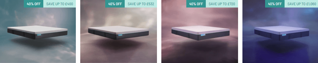 Simba Outlet Sale banner - select of discounted Simba hybrid mattresses