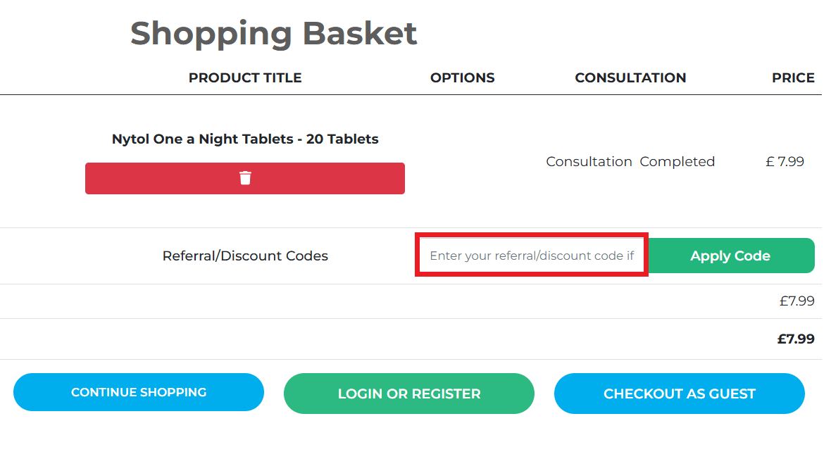 Simply Meds Online discount code redemption image