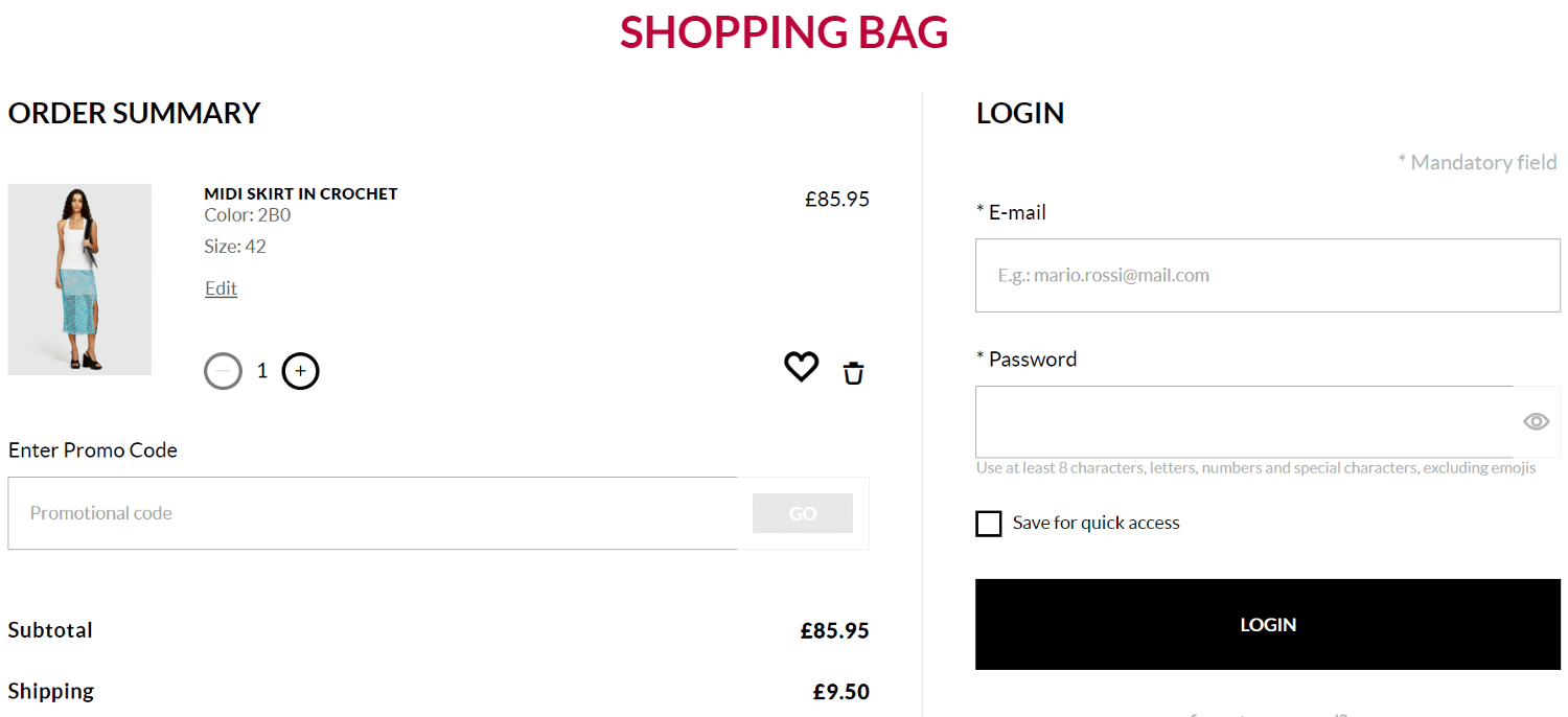 Sisley discount code area in shopping bag