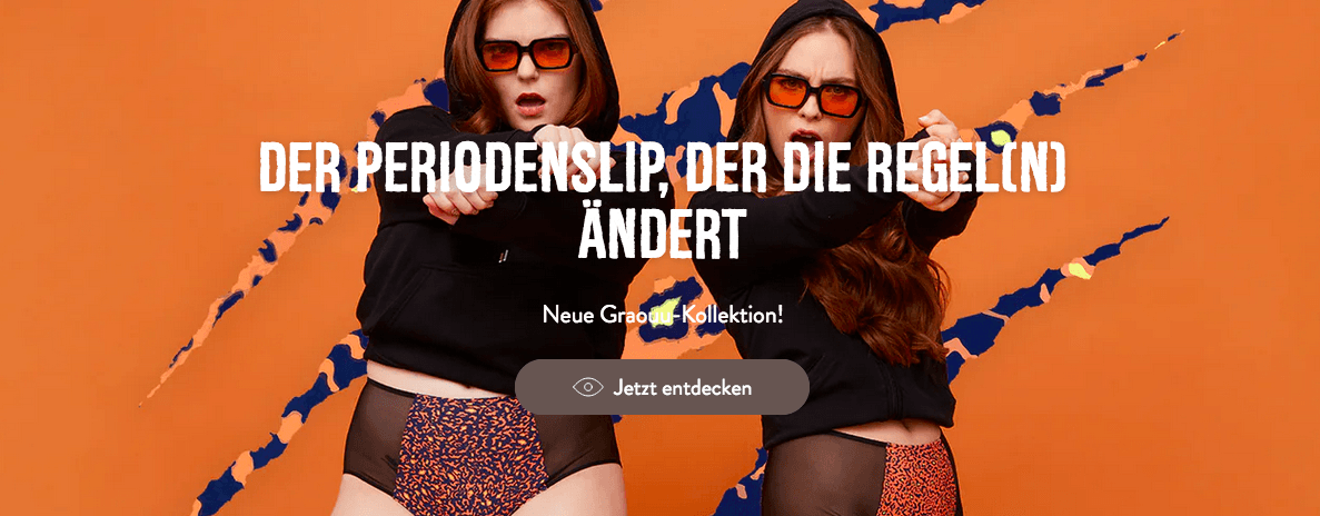 Shoppe bequeme und stylische Periodenunterwäsche bei Sisters Republic im Angebot