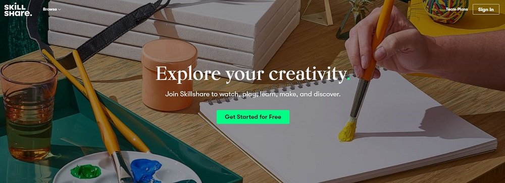 Skillshare Website der Lernplattform, wo du mit einem Code bares Geld sparen kannst