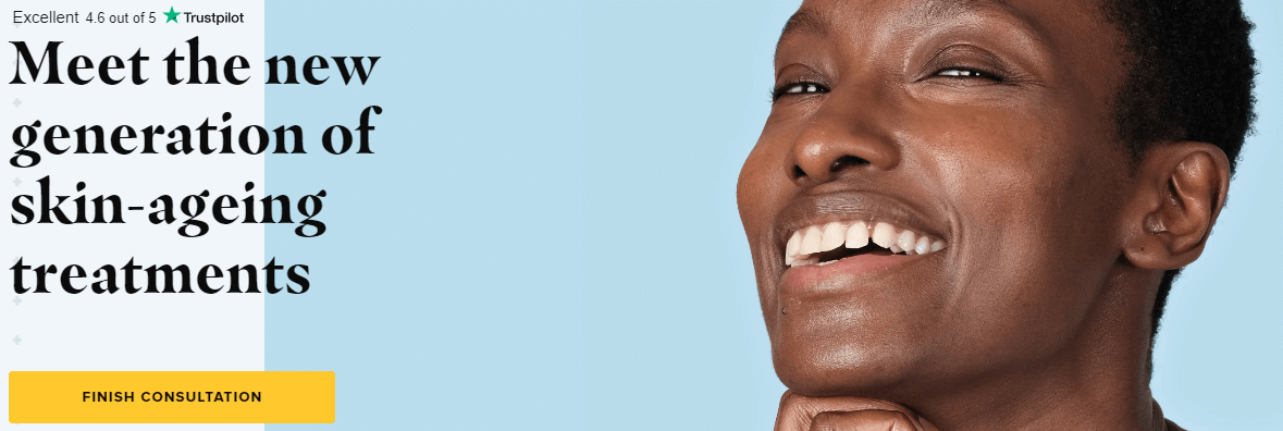 Skin and Me Consulation banner - picture of a woman&apos;s face