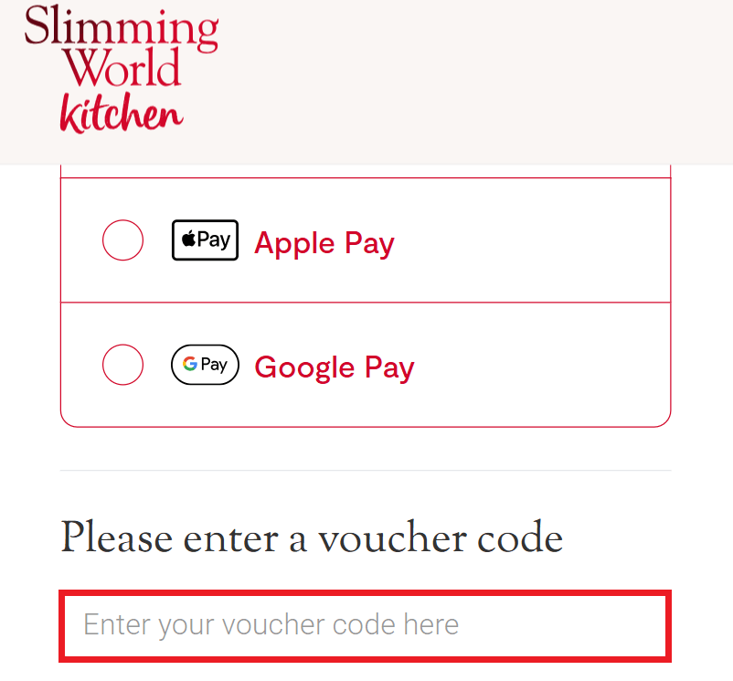 Slimming world kitchen discount code box