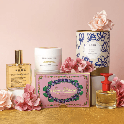 Bundle of Smallflower scent products on table