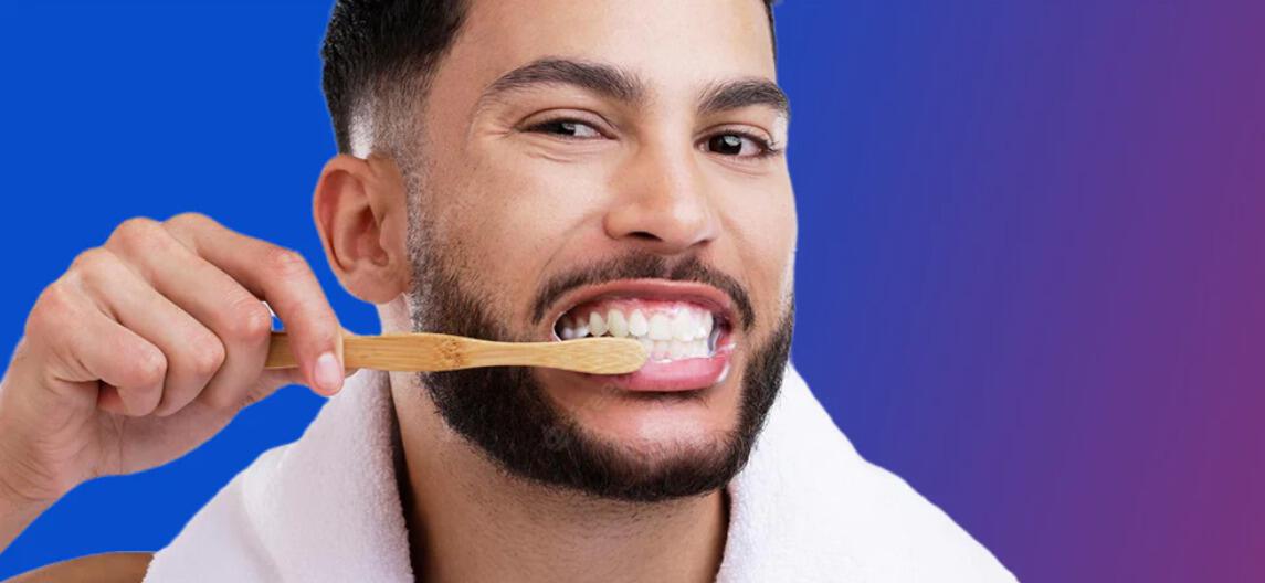 Smile Therapy how to get a discount image featuring a man brushing his teeth