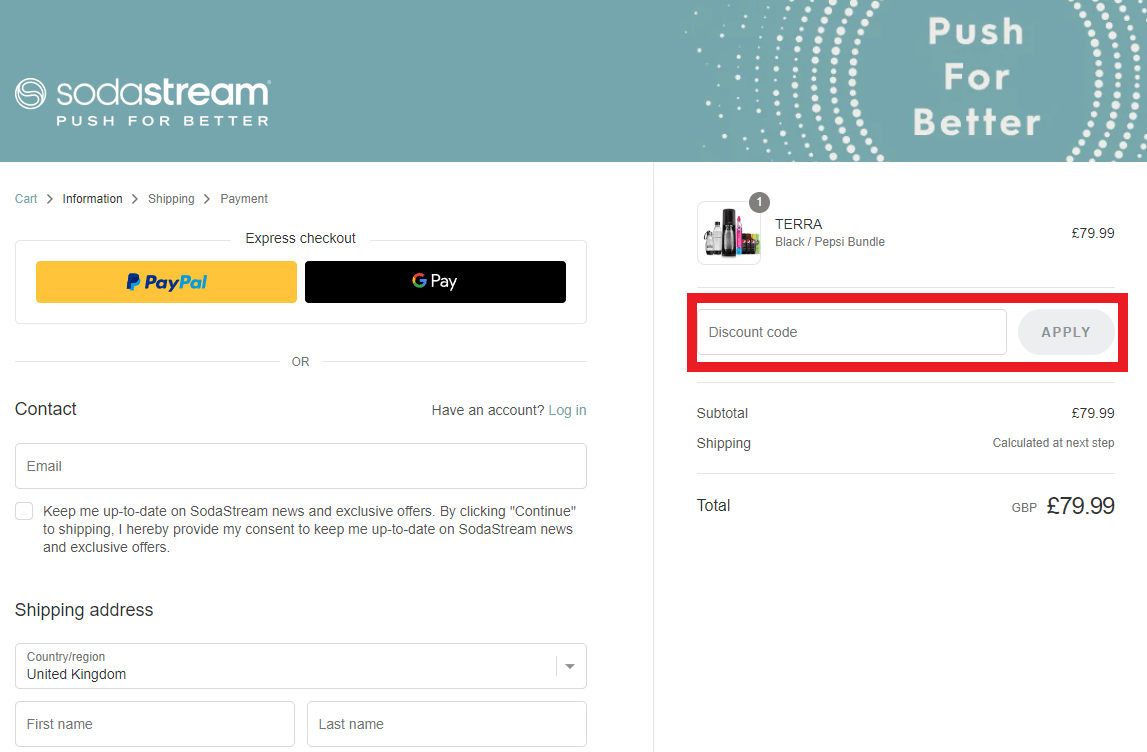 Sodastream discount code box image