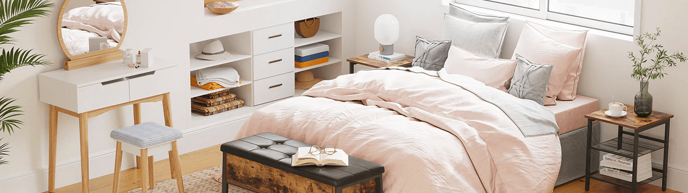 Finde tolle Möbel und Accessoires für dein Schlafzimmer bei Songmics zum kleinen Preis
