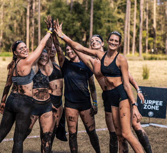 Group of women competing in Spartan Race