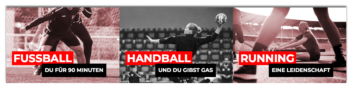 Angebote im Webshop von Sport Kanze rund um Handball, Fussball und Running