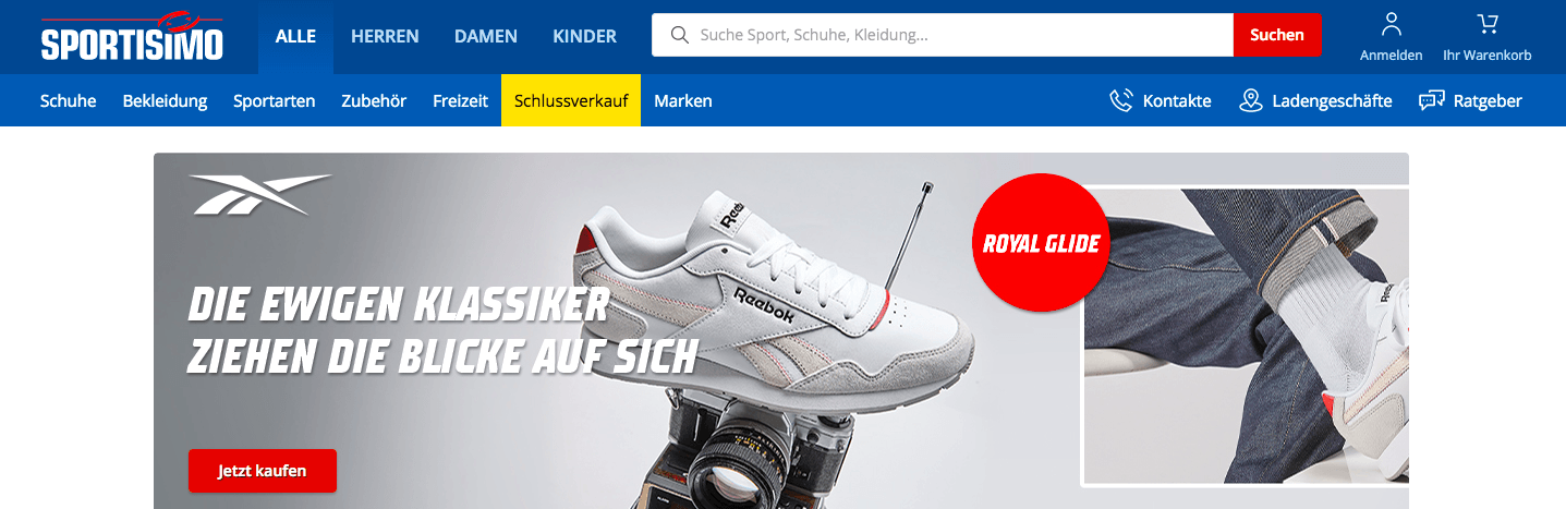 Hochwertige Markensneaker von Reebok im Angebot bei Sportisimo im Online-Shop