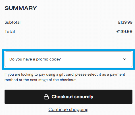 SportsShoes discount code box.